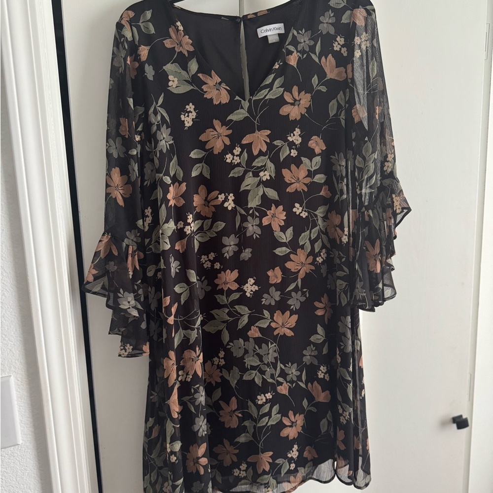 Calvin Klein Bell Sleeve Dress